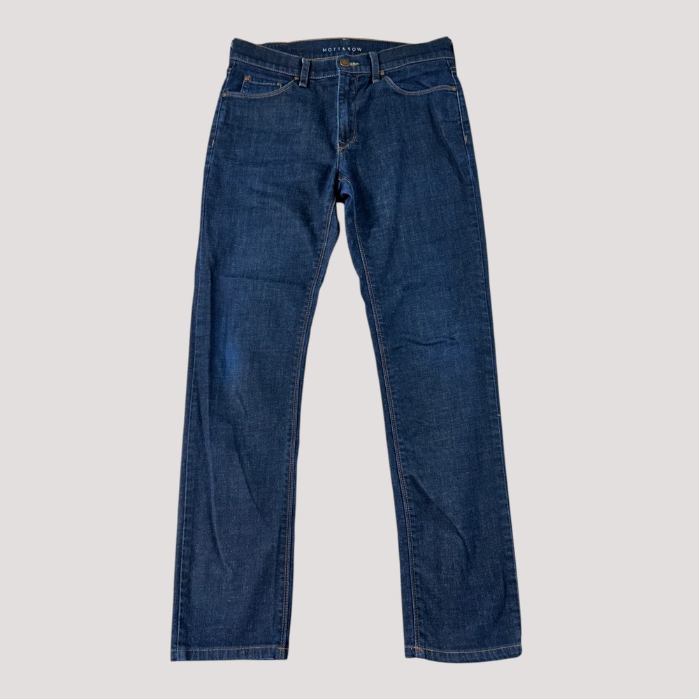 Mott & Bow Slim Jeans Men's 31x30 Dark Blue Stretch Denim Classic Clean Wash
